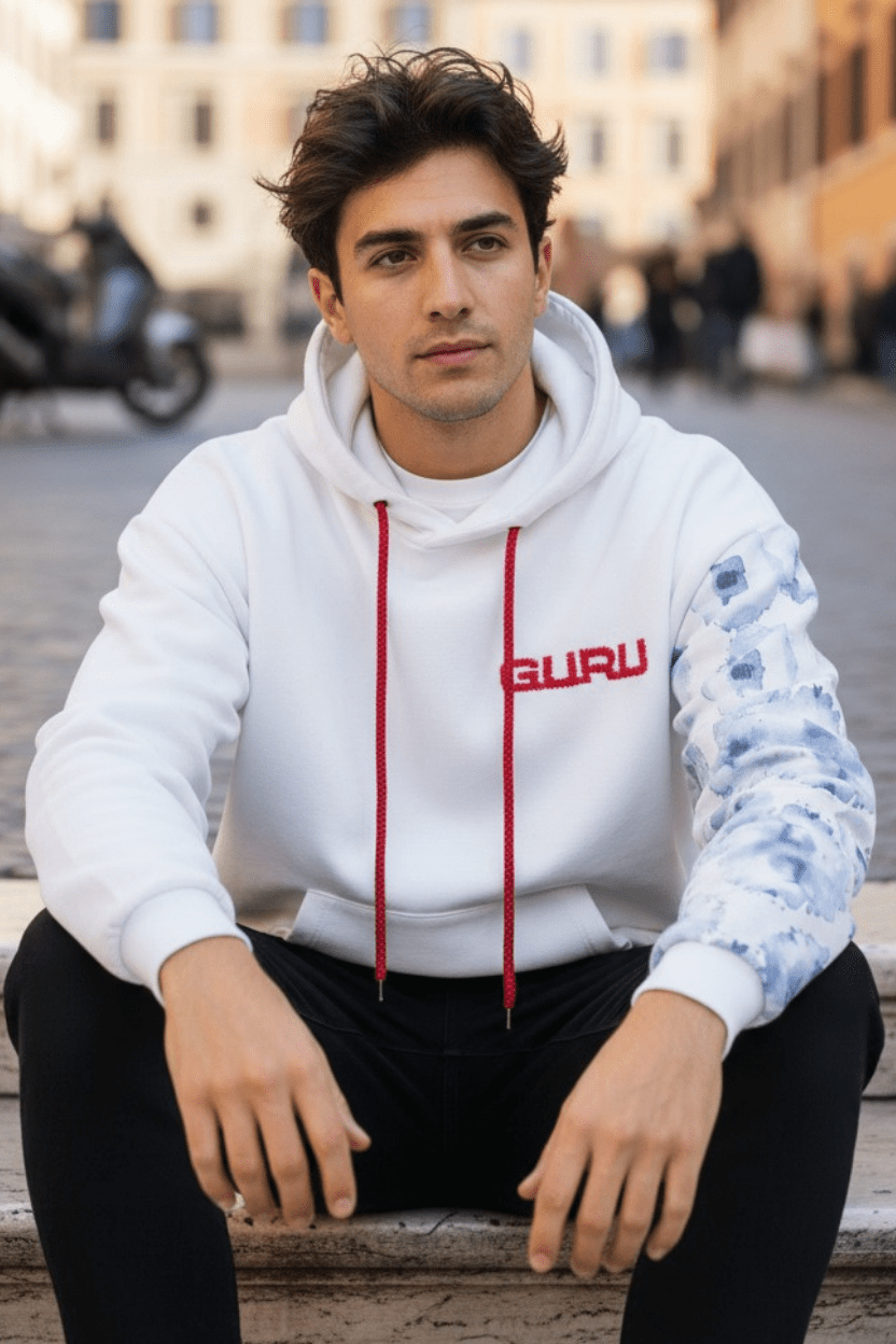 Bloom Hoodie Uomo con Maxi Ricamo GURU GM122