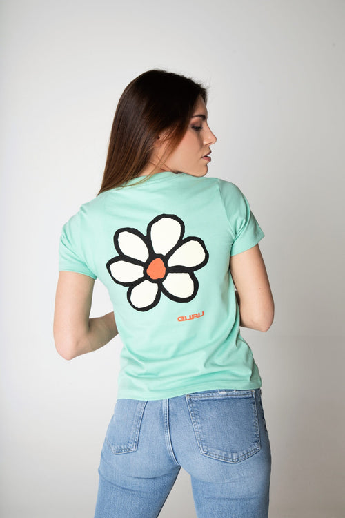 Load image 1 in gallery view. T-Shirt Donna GURU Flower MC99D