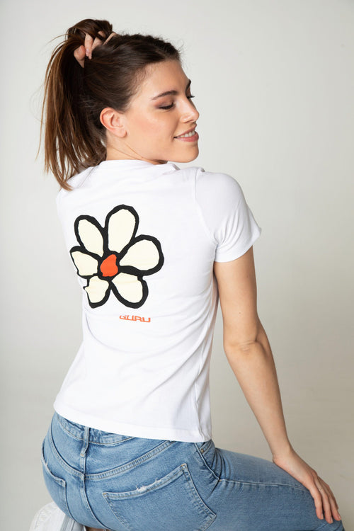 Load image 1 in gallery view. T-Shirt Donna GURU Flower MC99D