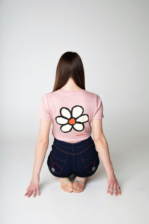 Load image 1 in gallery view. T-Shirt Donna GURU Flower MC99D