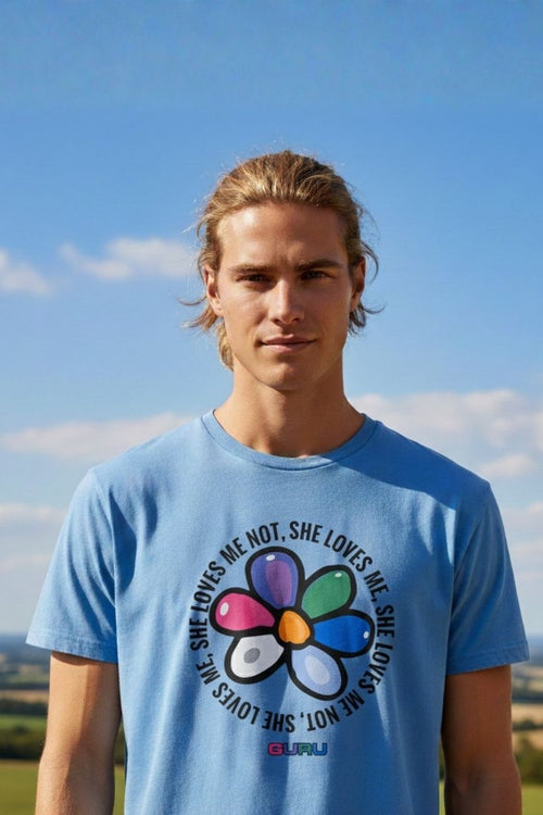 Load image 1 in gallery view. T-Shirt Uomo GURU Flower Statement Graphic STYLE11