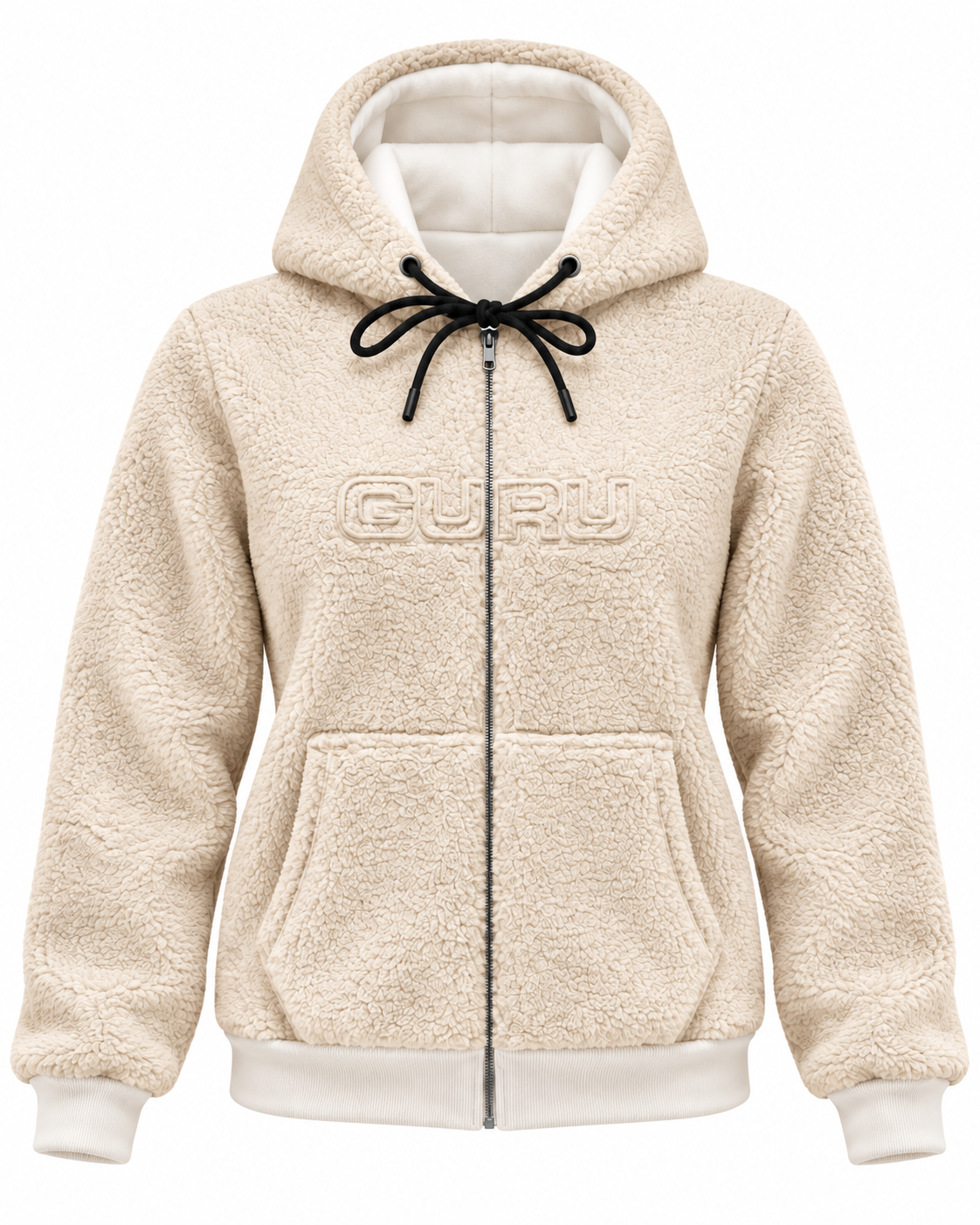 Felpa Teddy Donna GURU con Cappuccio e Zip – Effetto Sherpa GD107