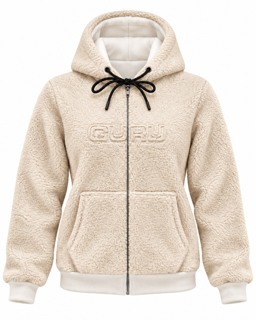 Load image 1 in gallery view. GURU Women's Teddy Hoodie with Zip – Sherpa Effect GD107
