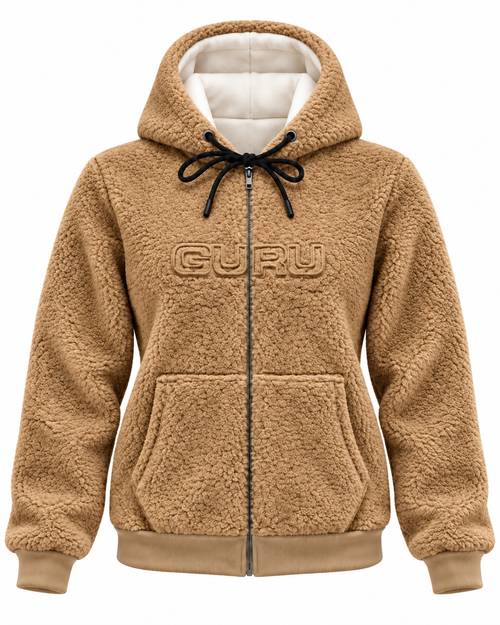 Load image 1 in gallery view. GURU Women's Teddy Hoodie with Zip – Sherpa Effect GD107