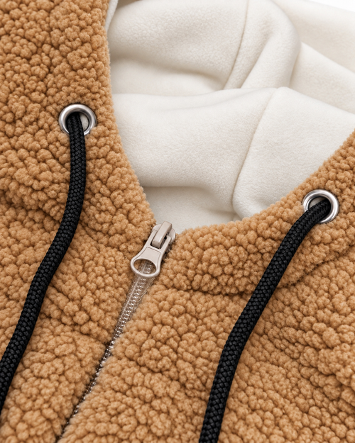 Load image 1 in gallery view. GURU Women's Teddy Hoodie with Zip – Sherpa Effect GD107
