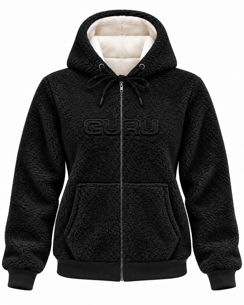 Load image 1 in gallery view. GURU Women's Teddy Hoodie with Zip – Sherpa Effect GD107