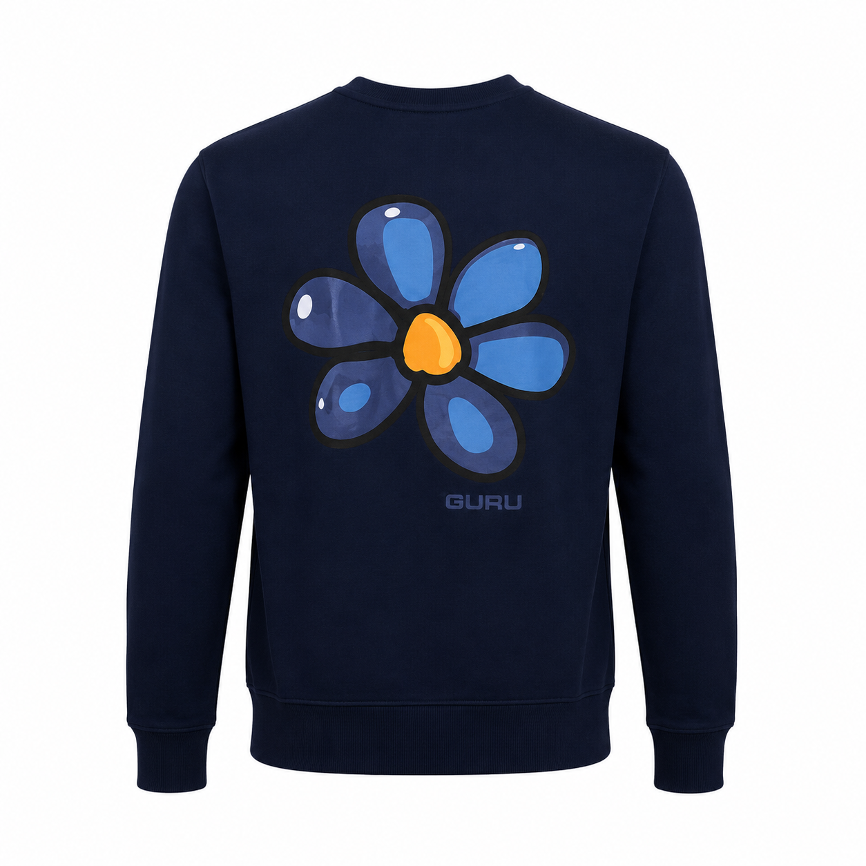 Felpa Uomo GURU Flower Tone Graphic Girocollo STYLE 21