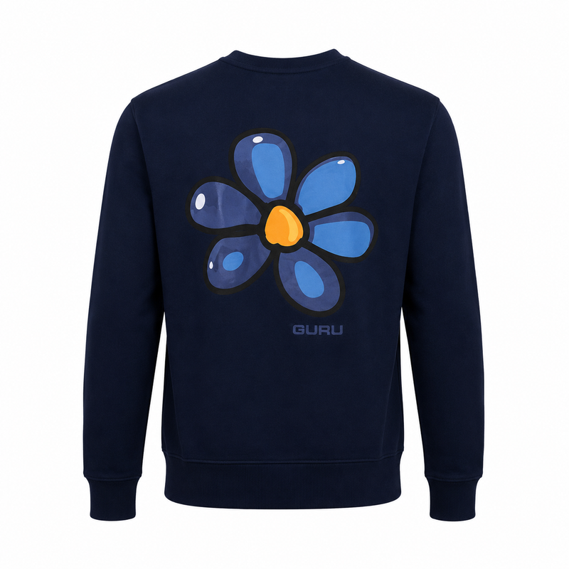 Felpa Uomo GURU Flower Tone Graphic Girocollo STYLE 21
