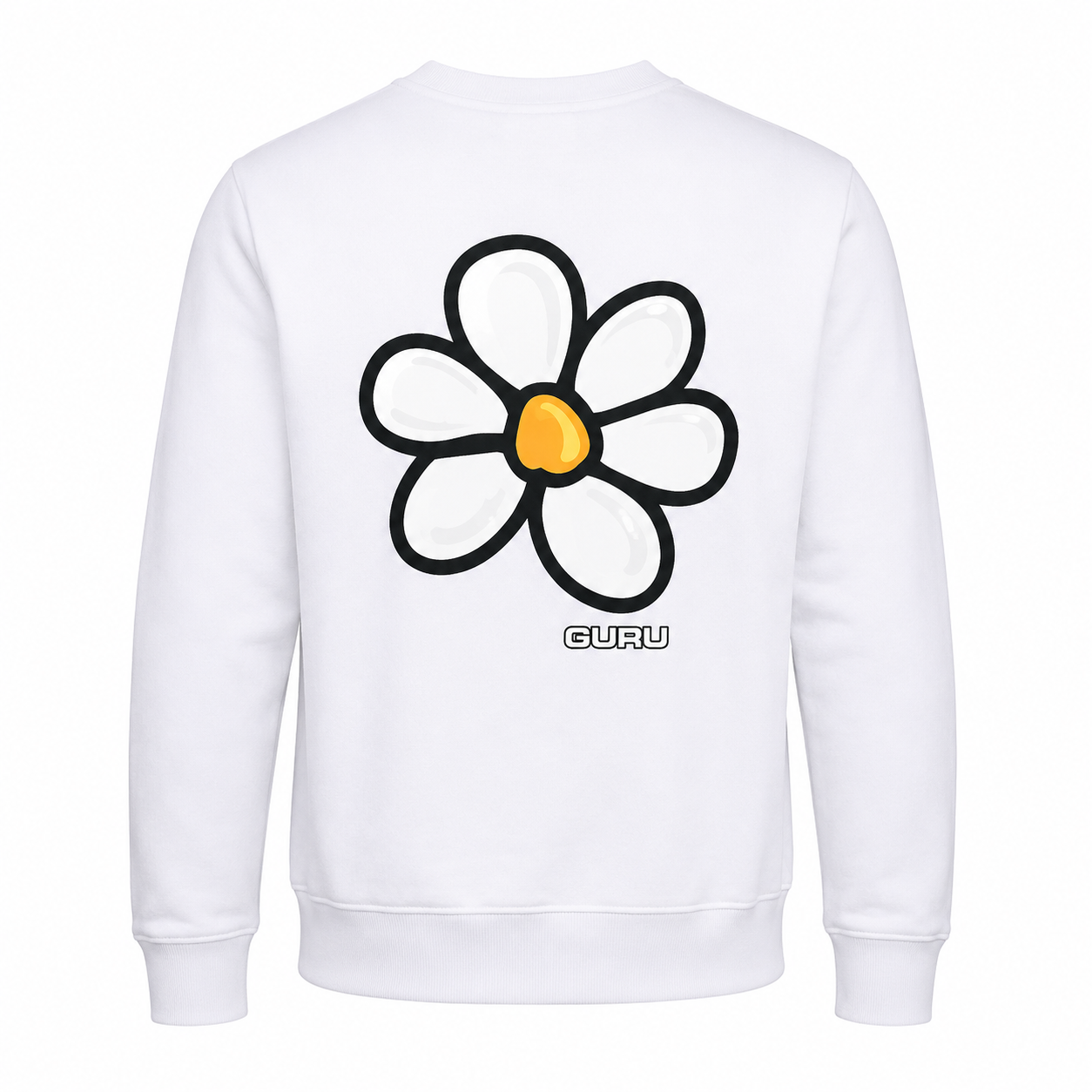 Felpa Uomo GURU Flower Tone Graphic Girocollo STYLE 21