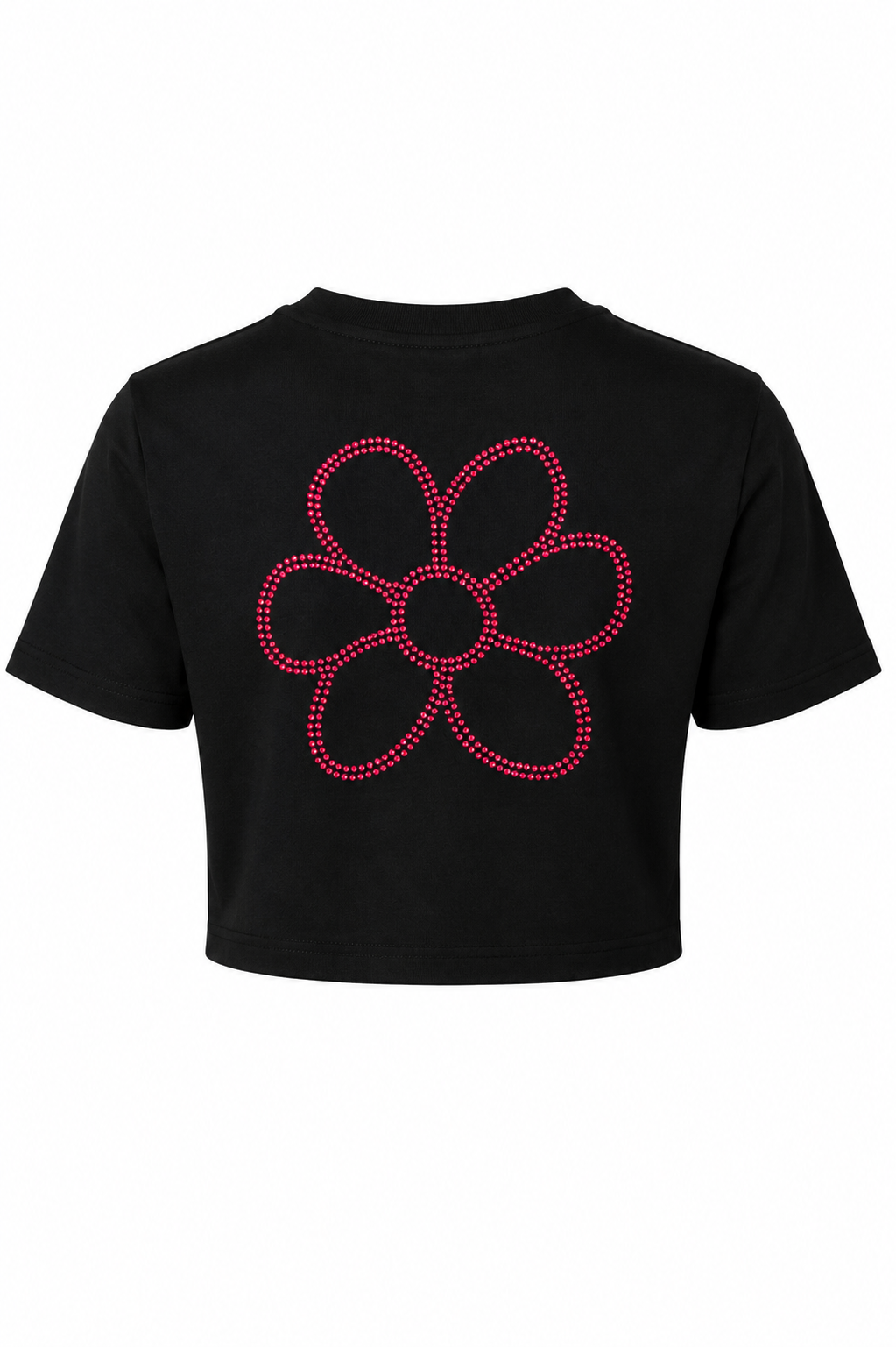 T-shirt Femme Courte GURU Fleur Application 1303