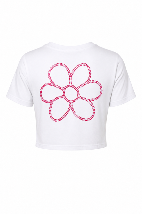 Charger l'image 1 dans la galerie. T-shirt Femme Courte GURU Fleur Application 1303
