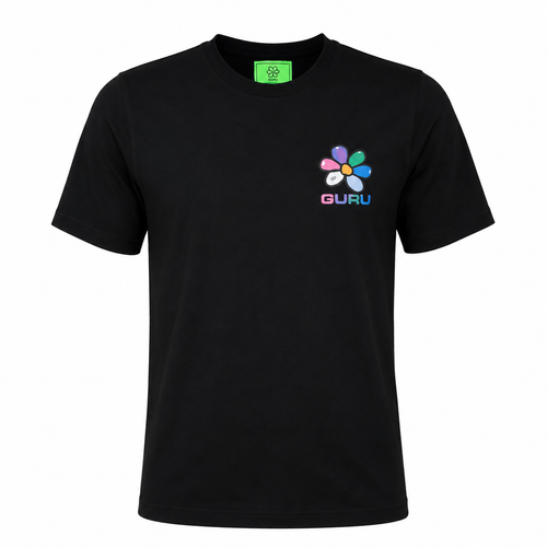 Load image 1 in gallery view. T-Shirt Uomo GURU Flower Back Graphic STYLE10