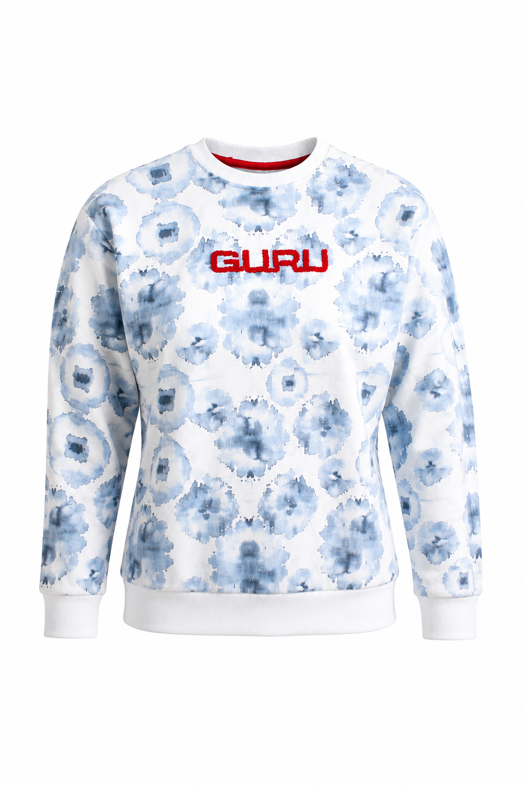 Felpa Donna Bloom con Stampa Floreale All-Over e Ricamo GURU GW201