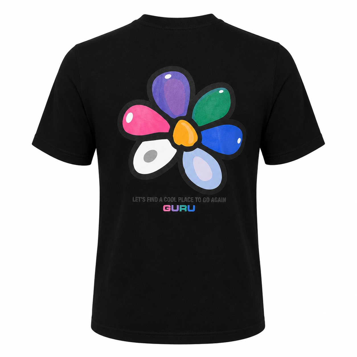 T-Shirt Uomo GURU Flower Back Graphic STYLE10