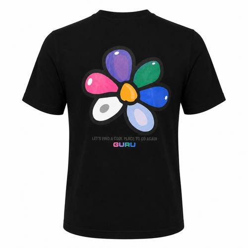 Load image 1 in gallery view. T-Shirt Uomo GURU Flower Back Graphic STYLE10