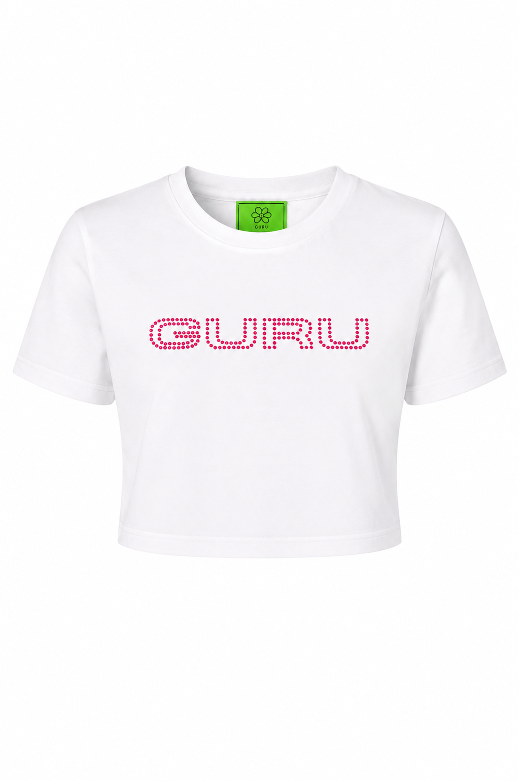 T-shirt Femme Courte GURU Fleur Application 1303