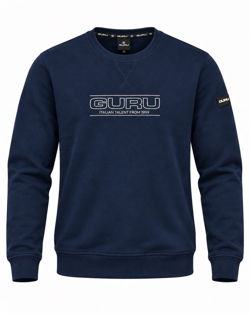 Load image 1 in gallery view. Felpa uomo GURU GU1106 blu navy – fronte
