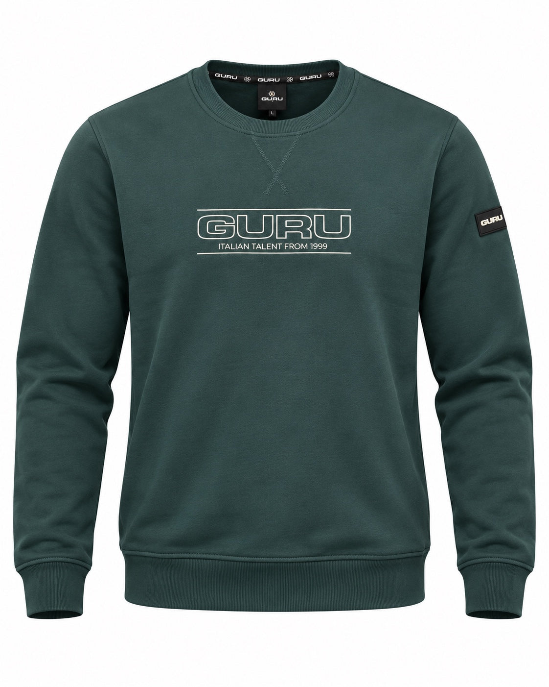 Felpa uomo GURU GU1106 verde ottanio – fronte