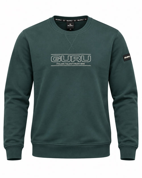 Load image 1 in gallery view. Felpa uomo GURU GU1106 verde ottanio – fronte