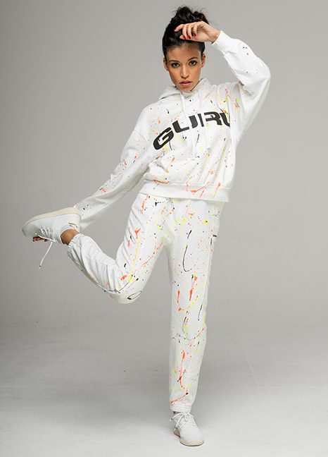 Load image 1 in gallery view. Pantalone Jogging Donna "GURU" Paint Splatter 1212