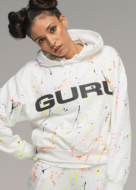Load image 1 in gallery view. Felpa Donna Paint Splatter “GURU” 1211