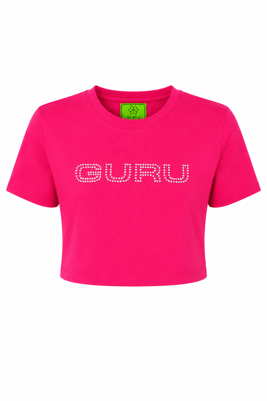 T-shirt Femme Courte GURU Fleur Application 1303