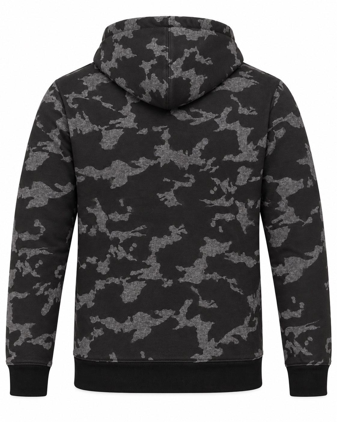 Felpa uomo GURU 1122 full zip mimetica nero - retro
