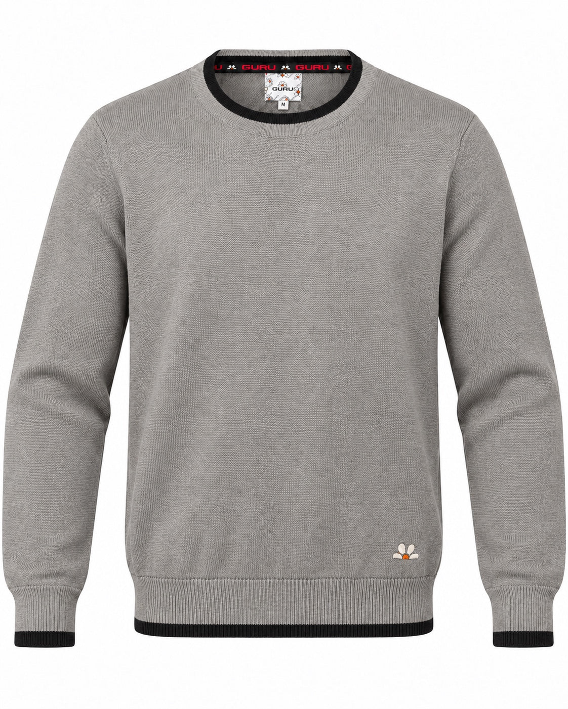 Maglioncino uomo GURU con scollo tondo Grigio: vista frontale