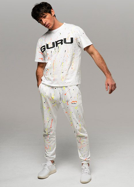 Load image 1 in gallery view. Pantalone Jogging Uomo GURU Paint Splatter 1215