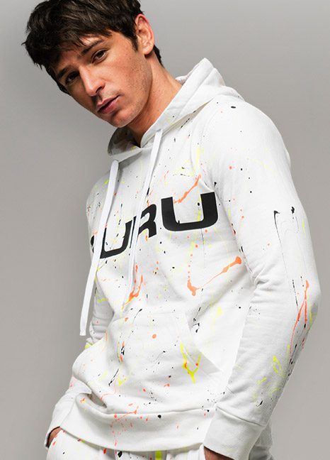 Load image 1 in gallery view. Felpa Uomo GURU Paint Splatter 1214