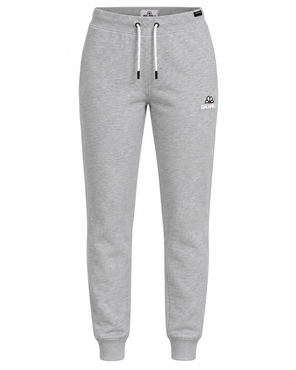 Pantalone donna GURU in felpa garzata Grigio mélange – vista frontale