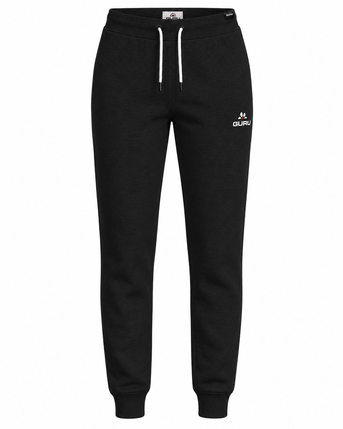 Pantalone donna GURU in felpa garzata Nero – vista frontale