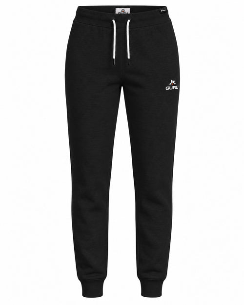 Load image 1 in gallery view. Pantalone donna GURU in felpa garzata Nero – vista frontale