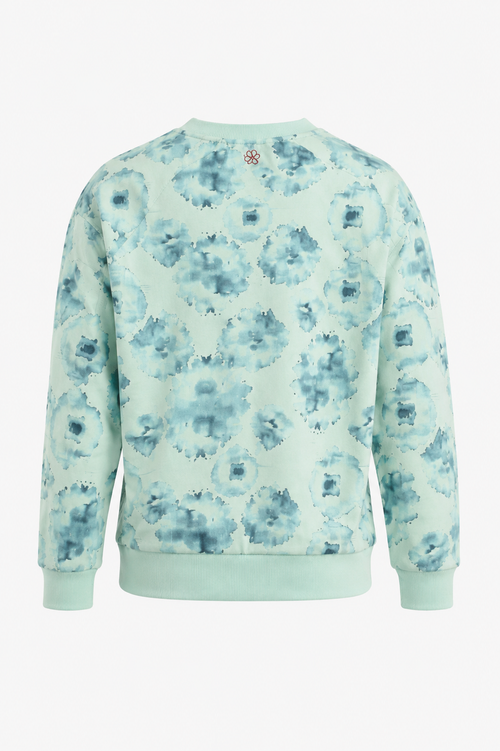 Carica immagine 1 in visualizzazione galleria. Felpa Donna Bloom con Stampa Floreale All-Over e Ricamo GURU GW201