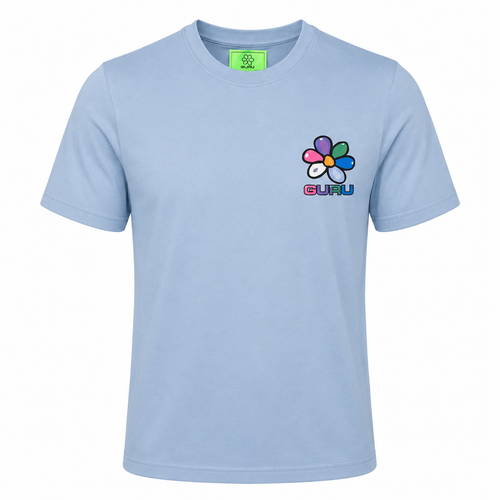 Load image 1 in gallery view. T-Shirt Uomo GURU Flower Back Graphic STYLE10