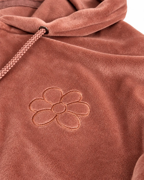 Load image 1 in gallery view. Felpa donna GURU T62G1 05053 rosa – dettaglio logo a fiore ricamato tono su tono