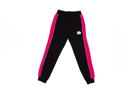Pantalone lungo con polsino e banda laterale