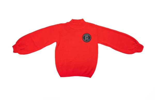 Maglione donna con collo alto e patch ricamata - immagine 2