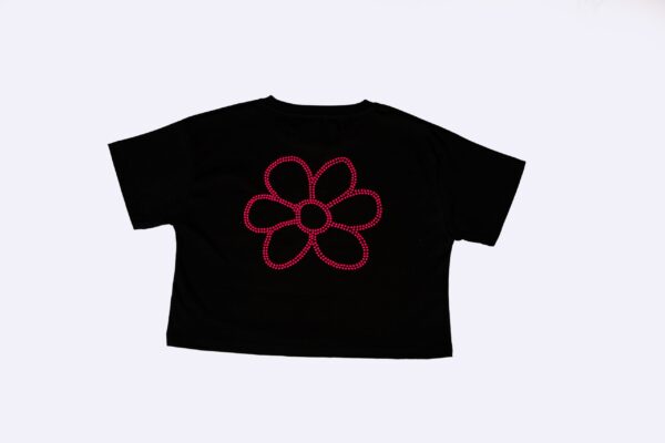 Women's cropped T-shirt with studs - Image 9
