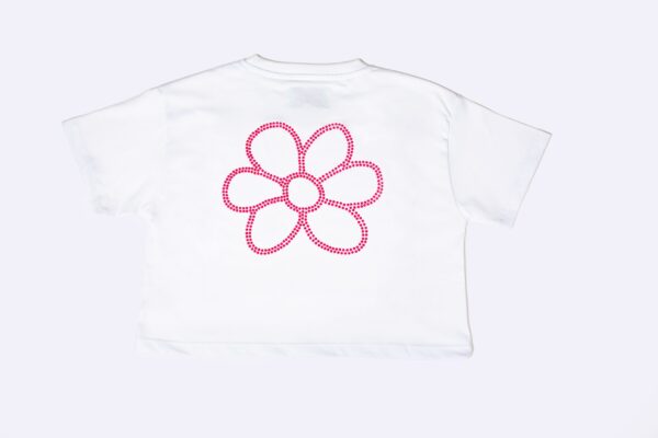 Women's cropped T-shirt with studs - Image 3