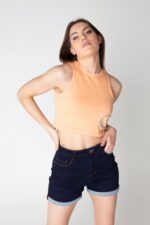 Women's cropped T-shirt with studs - Image 21
