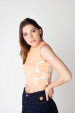 Women's cropped T-shirt with studs - Image 22