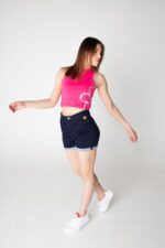 Women's cropped T-shirt with studs - Image 27