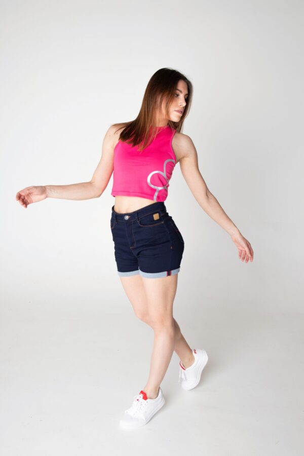 Women's cropped T-shirt with studs - Image 27