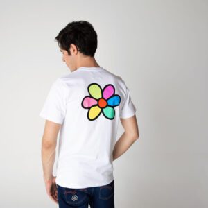 T-shirt homme marguerite multicolore
