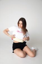 Women's cropped T-shirt with studs - Image 12