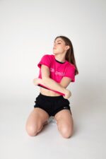 Women's cropped T-shirt with studs - Image 35