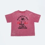 Summer Bloom T-shirt Crop Raccoon "Relax, we're all crazy..."