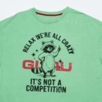 Summer Bloom T-shirt Crop Raccoon "Relax, we're all crazy..." – Image 9