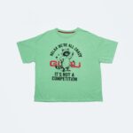 Summer Bloom T-shirt Crop Raccoon "Relax, we're all crazy..." – Image 3